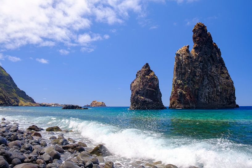 Wellen trafen die Nordküste der Insel Madeira von Sjoerd van der Wal Fotografie