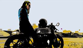 Girl on motorcycle by ! Grobie