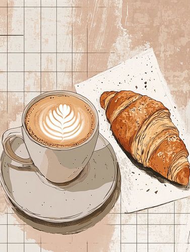 Koffie en croissant