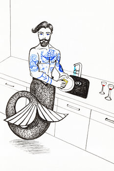 Mr Aquarius doet de Afwas