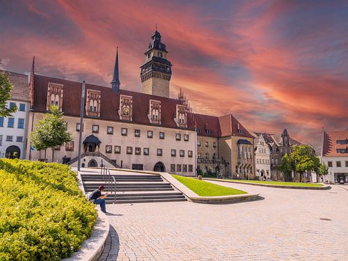 Stadhuisplein Zeitz in Saksen-Anhalt