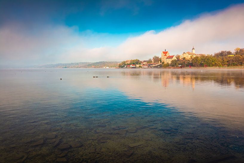 Castle in Seeburg in the mist by Martin Wasilewski