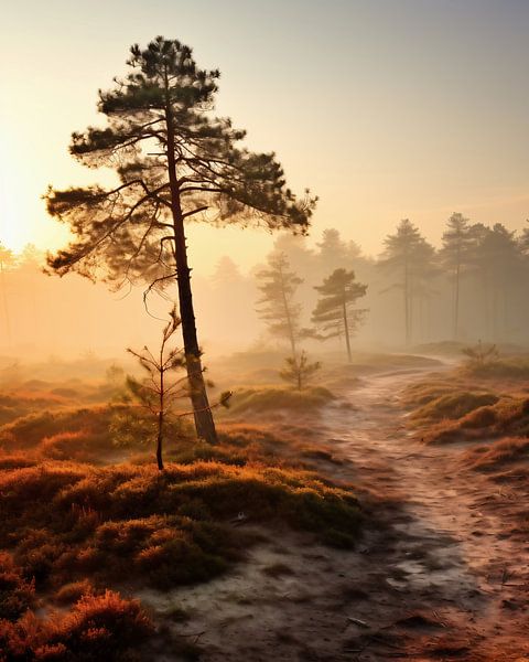 Herbstmorgen in der Lüneburger Heide von fernlichtsicht