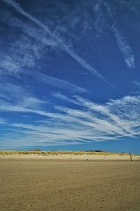 Vergezicht op het strand van Vlissingen