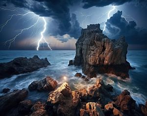 Gewitter über dem Meer