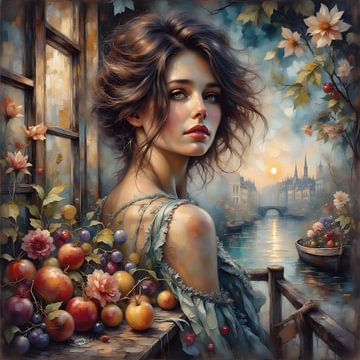 Retour dans le temps - Floraison au bord de la rivière