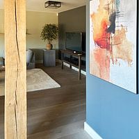 Photo de nos clients: Peinture abstraite - Orange Beige Dynamique par Joriali Art abstrait, sur ArtFrame