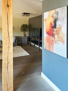 Abstract Painting - Orange Beige Powerful Dynamic