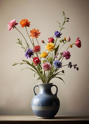 TW living - bloemen in vaas kunstwerk 01