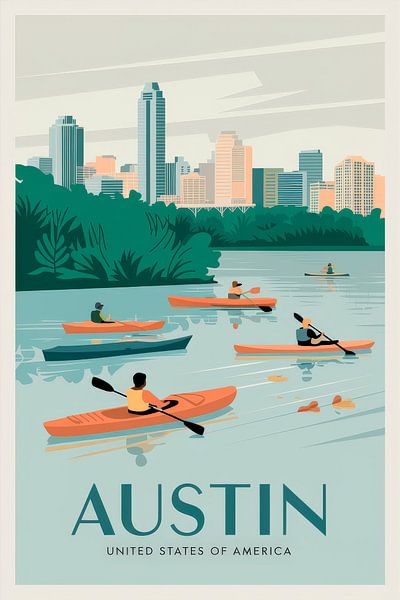 Austin, Texas by Poster Art Shop