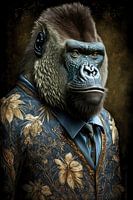 Gorilla dressed in classic costume