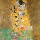De kus, naar het werk van Gustav Klimt, Jugendstil in abstractie van MadameRuiz thumbnail