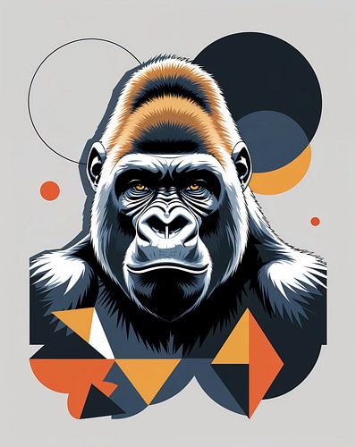 Gorilla abstract-geometrisch