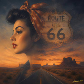 Route 66 Reverie by Johannas Art Creations