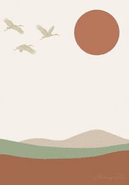 Japandi - Triptyque de style Japandi (3 sur 3) sur AidasignArt