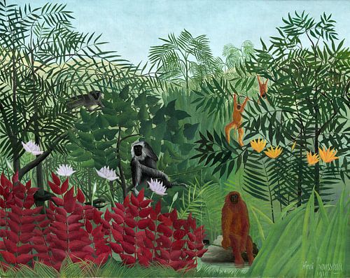 Tropical Forest with Monkeys, Henri Rousseau 