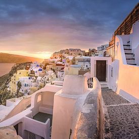 Coucher de soleil sur Santorin en Grèce sur Voss Fine Art Fotografie