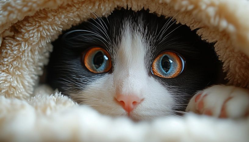 Katze unter einer Decke Panorama von TheXclusive Art