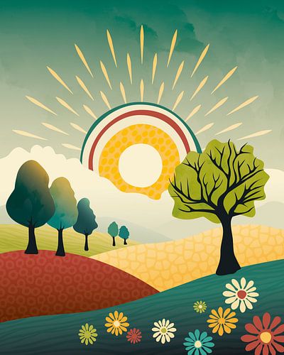 Bäume bei Sonnenaufgang 3