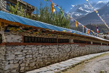 Gebetswand Nepal Annapurna Region von Tessa Louwerens