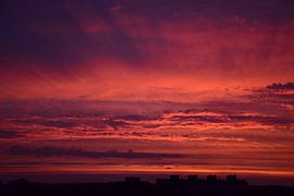 Zonsondergang boven Amersfoort