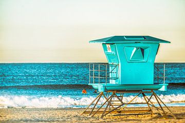 Blue Lifeguard Tower By The Sea by Joseph S Giacalone Photography
