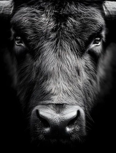 Taurus - Archaic strength in a black and white portrait
