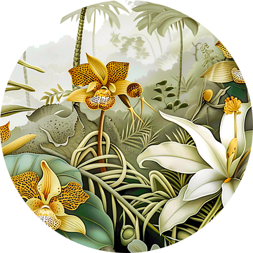 Orchideeën in een tropisch regenwoud