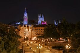 Die Kathedrale von Burgos bei Nacht, Spanien von PhotoCluster