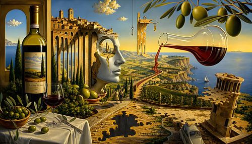 Mediterrane Droomwereld van Betty Maria Digital Art