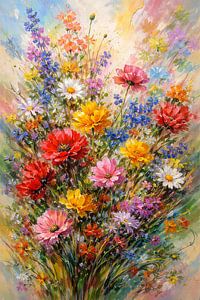pastellfarbige Blumenpracht