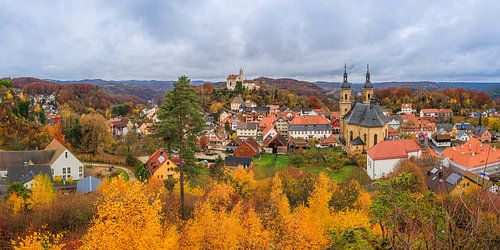 Panorama von Gößweinstein im Herbst von Henk Meijer Photography