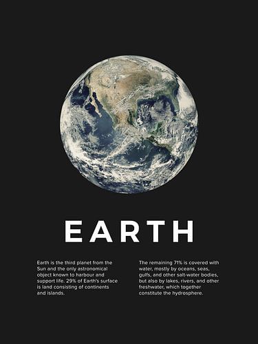 Earth - Minimalist Astronomy Print