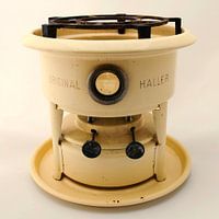 Old-fashioned and historical enamel petrol cooker
