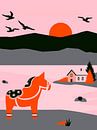 Scandinavisch zomerlandschap in Zweden van Mad Dog Art thumbnail