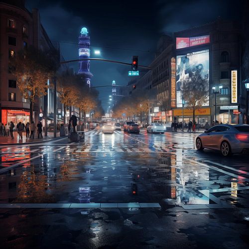 Barcelona in de nacht