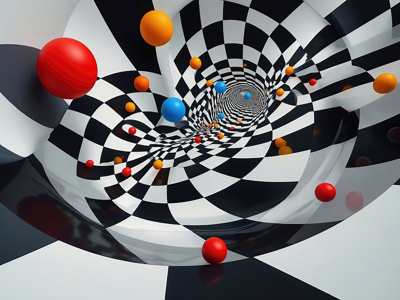 Abstrakte Kunst mit 3d-Effekt Kugeln von The Photo Artist