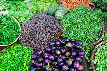 Vegetable stall by Thea Oranje