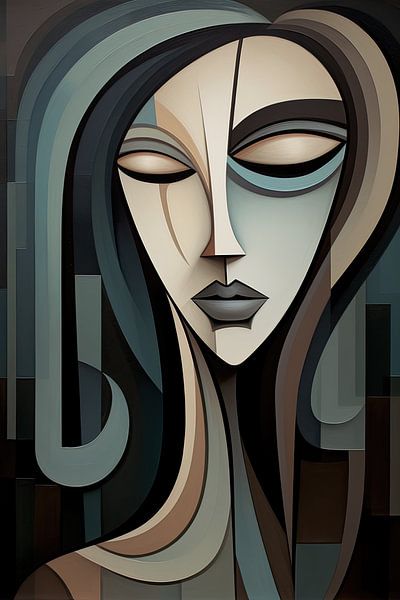 Woman abstract by Wall Wonder