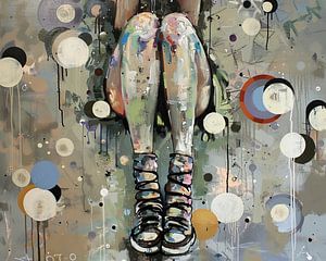 Modern Abstract | Legs and Feet sur Blikvanger Schilderijen