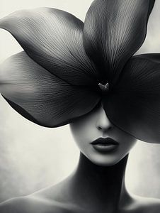 Frau mit Blume