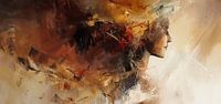 Vrouwenportret Schilderij | Profiles in Abstract Dawn