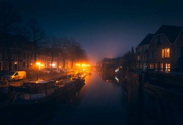 Winterochtend aan de Havendijk in Gorinchem van Zwoele Plaatjes