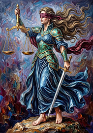 Justitia – Guardian of the Balance of Justice by AidasignArt