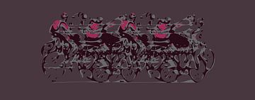 Peloton wielrenners by ! Grobie