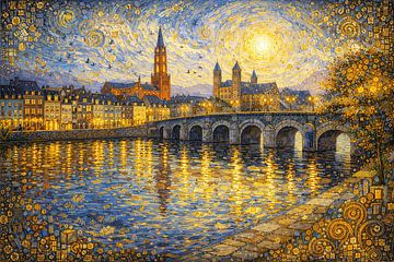 Peinture représentant Maastricht aux Pays-Bas. sur Johannes