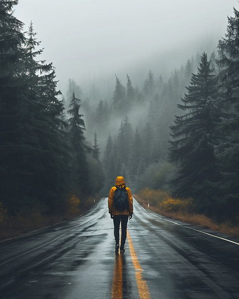 Herfstwandeling van fernlichtsicht