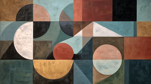 Abstract Beige Round Shapes