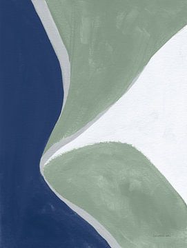 Blauwgroen abstract III, Danhui Nai van Wild Apple