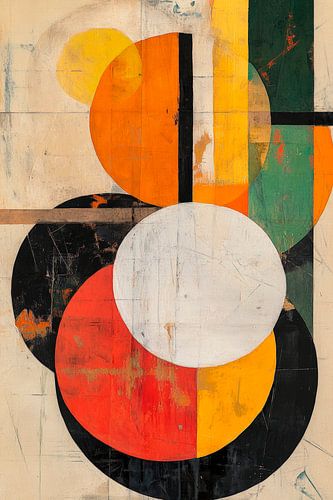 Colourful composition of geometric shapes